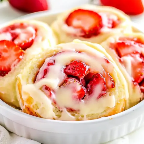 Strawberry Rolls with Cream Cheese Icing
