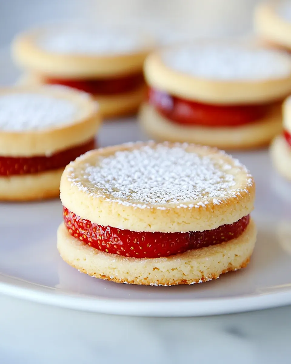 Strawberry Sandwich Cookies