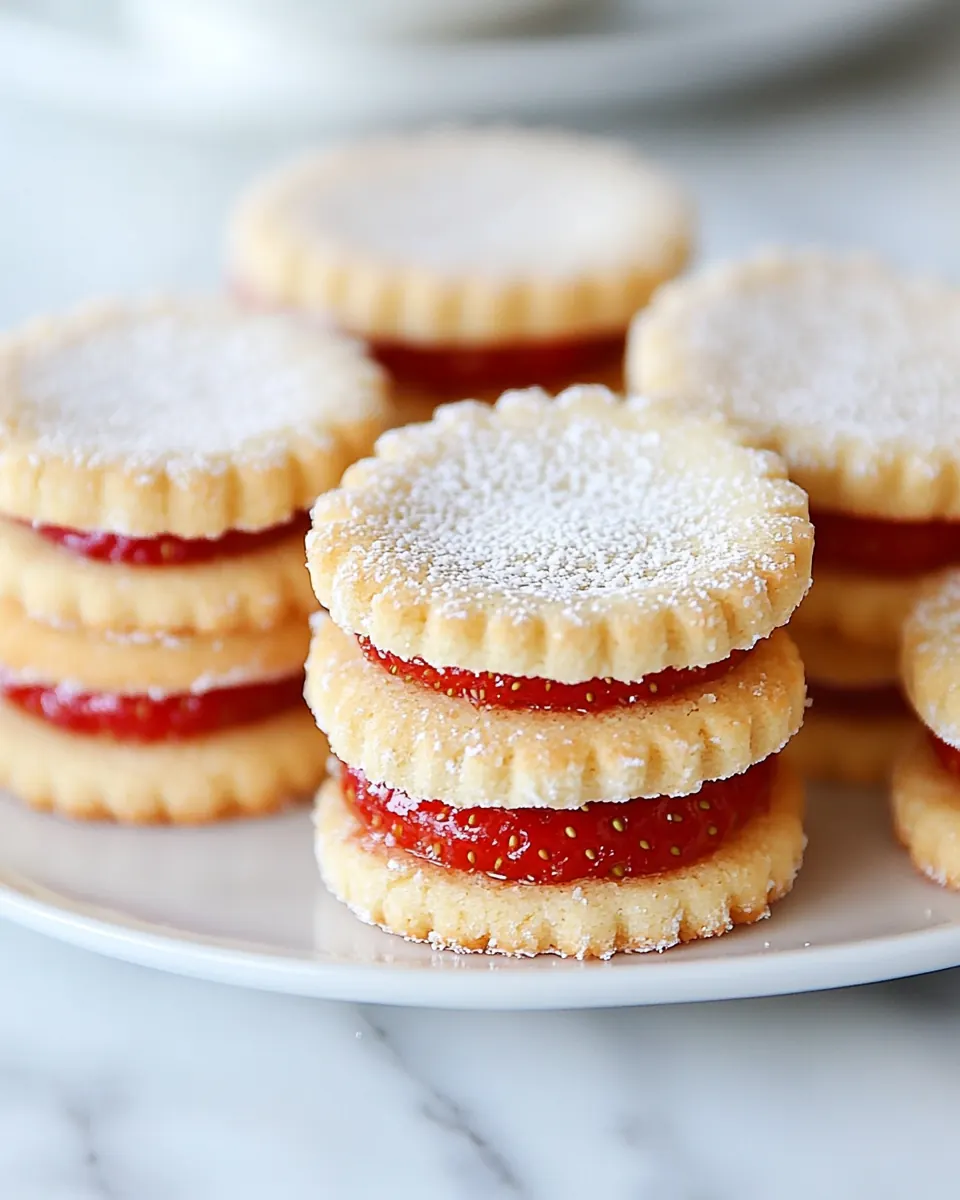 Strawberry Sandwich Cookies