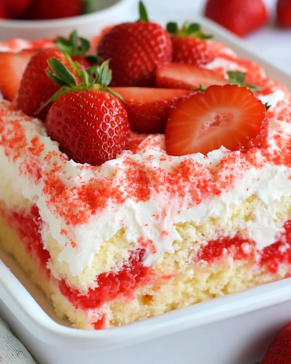 Strawberry Shortcake Poke Cake
