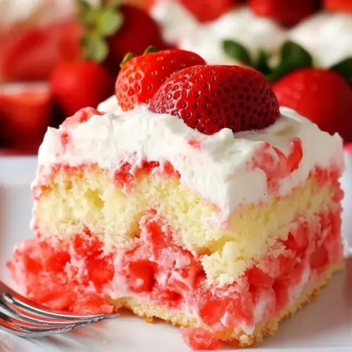 Strawberry Shortcake Poke Cake