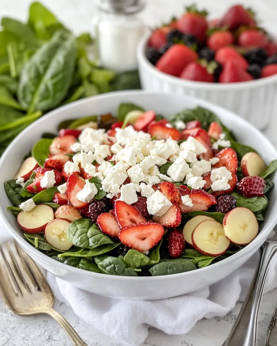 Strawberry Spinach Salad with Feta