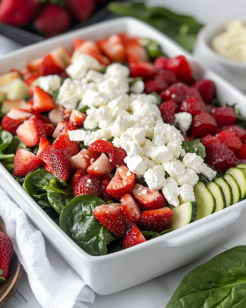 Strawberry Spinach Salad with Feta