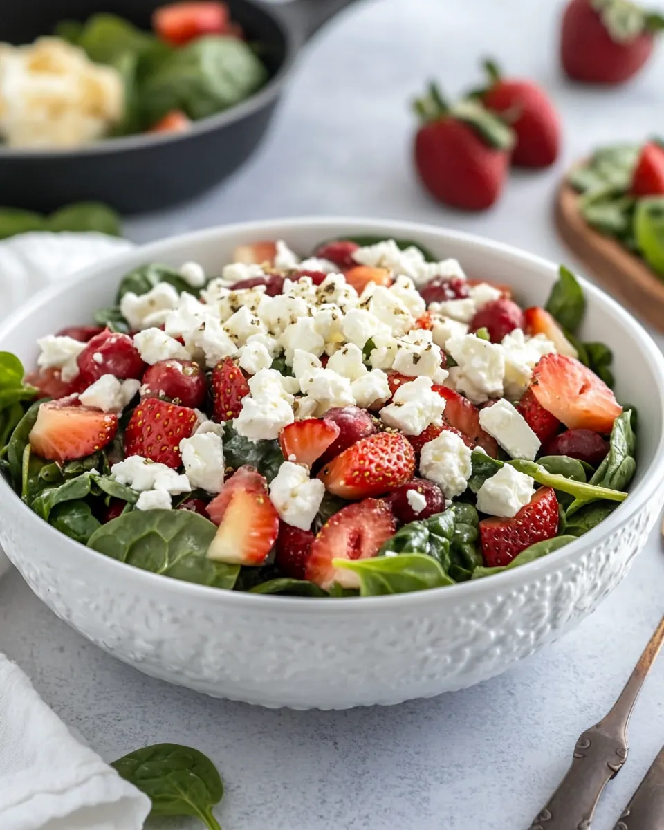 Strawberry Spinach Salad with Feta