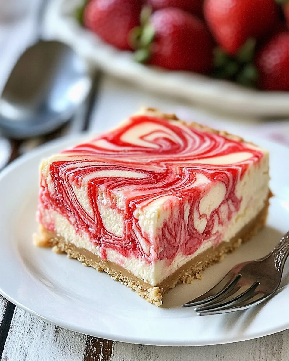 Strawberry Swirl Cheesecake