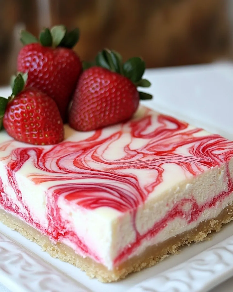 Strawberry Swirl Cheesecake