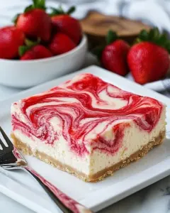 Strawberry Swirl Cheesecake