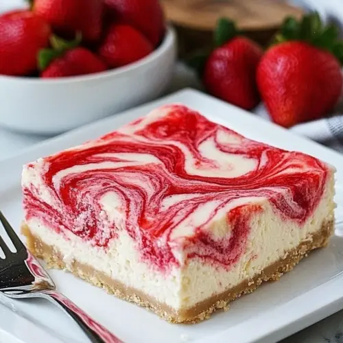Strawberry Swirl Cheesecake