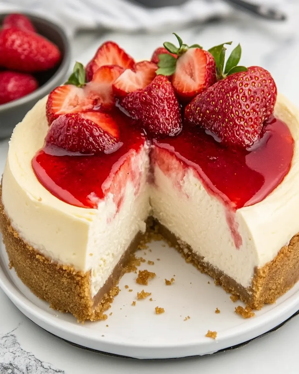 Strawberry Topped Cheesecake