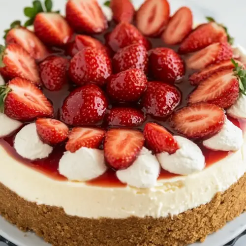 Strawberry Topped Cheesecake