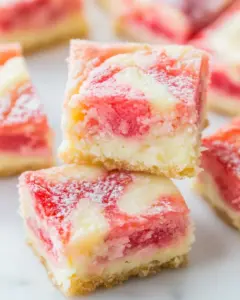 Strawberry White Chocolate Gooey Bars