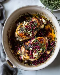Stuffed Chicken With Goat Cheese And Pomegranate