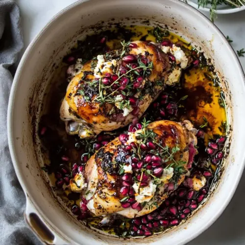 Stuffed Chicken With Goat Cheese And Pomegranate