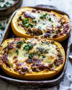 Stuffed Spaghetti Squash 4 Cheese Pesto Lasagna