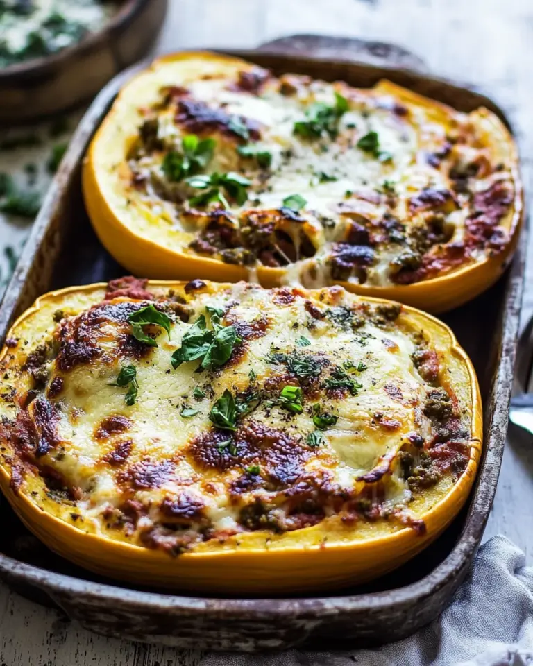 Stuffed Spaghetti Squash 4 Cheese Pesto Lasagna