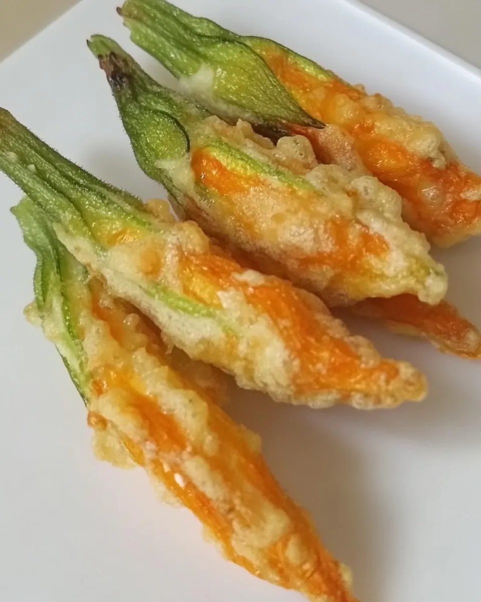 Stuffed Zucchini Flowers with Feta and Capers