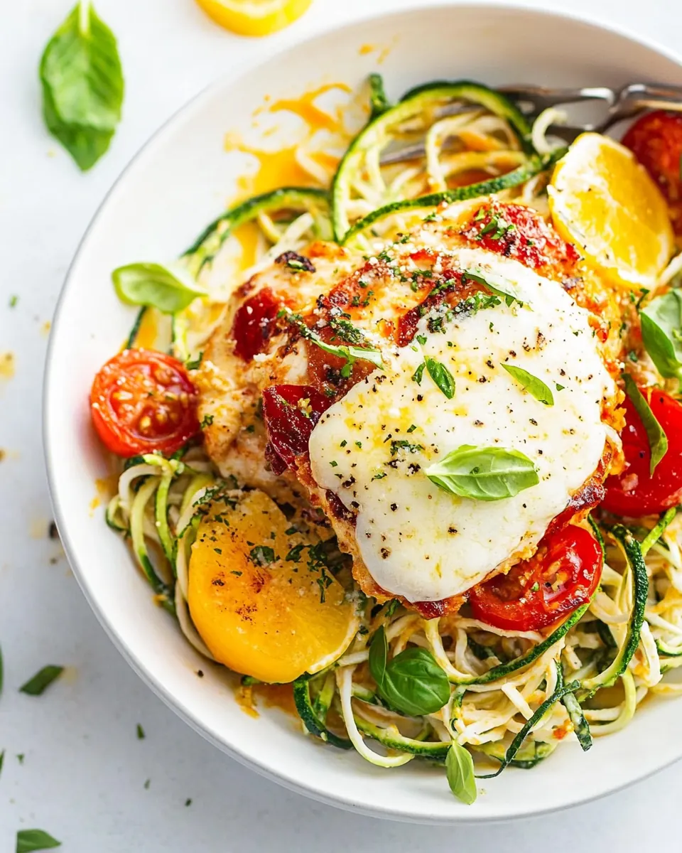 Summer Chicken Parmesan with Zoodles