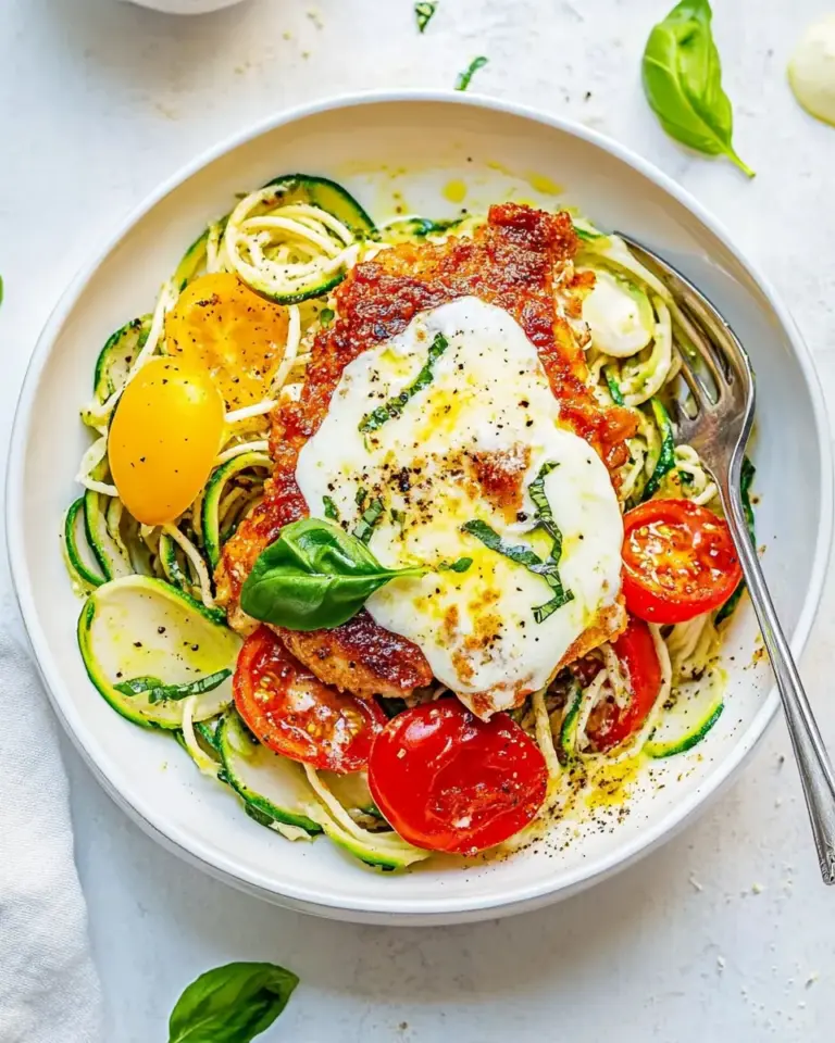 Summer Chicken Parmesan with Zoodles