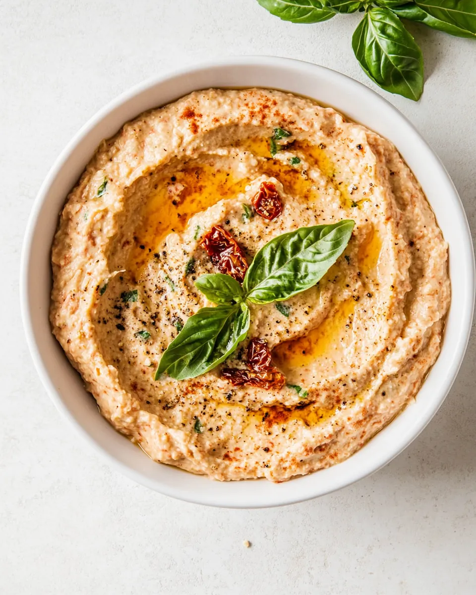 Sun dried Tomato and Basil White Bean Dip