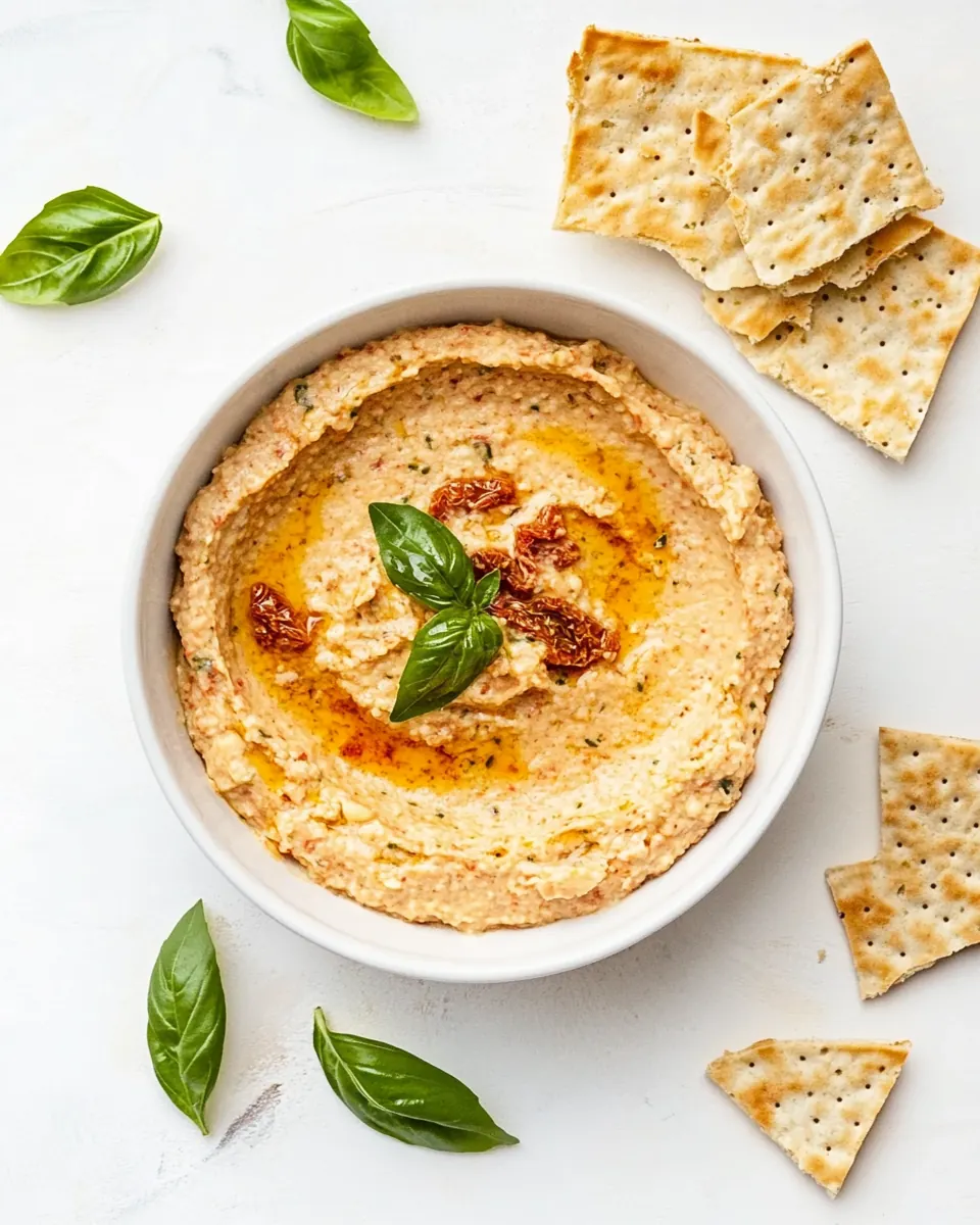 Sun dried Tomato and Basil White Bean Dip