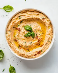 Sun dried Tomato and Basil White Bean Dip