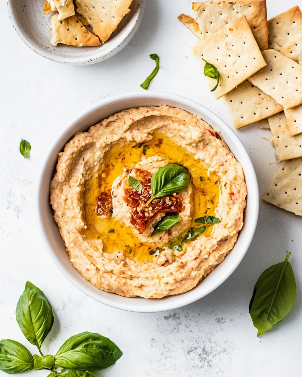 Sun dried Tomato and Basil White Bean Dip