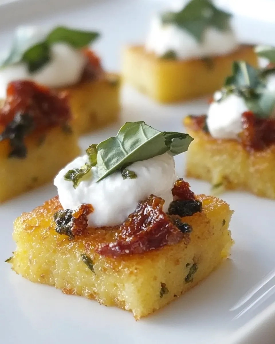 Sundried Tomato Polenta Bites