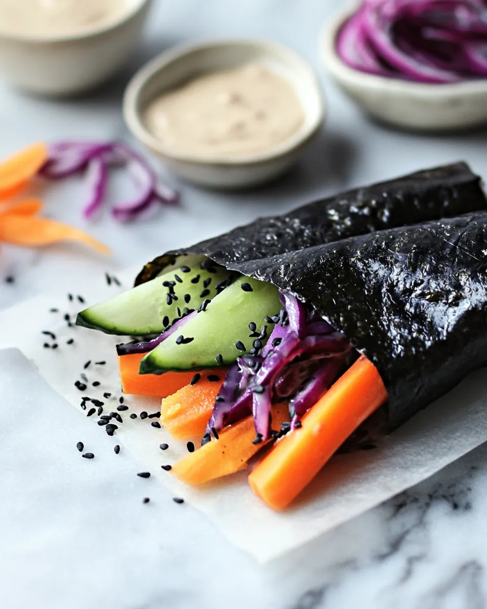 Sunrise Nori Wraps with Spicy Tahini Drizzle