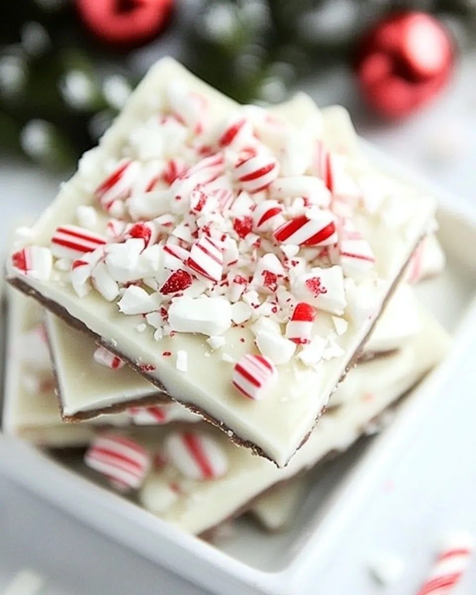 Super Easy 3 Ingredient Peppermint Bark