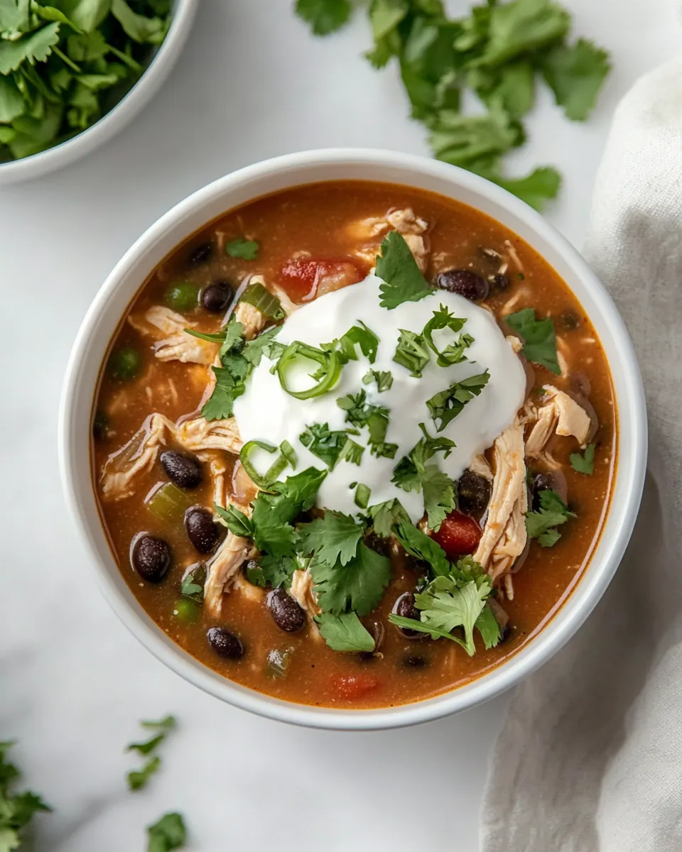 Super Easy Black Bean Chicken Chili
