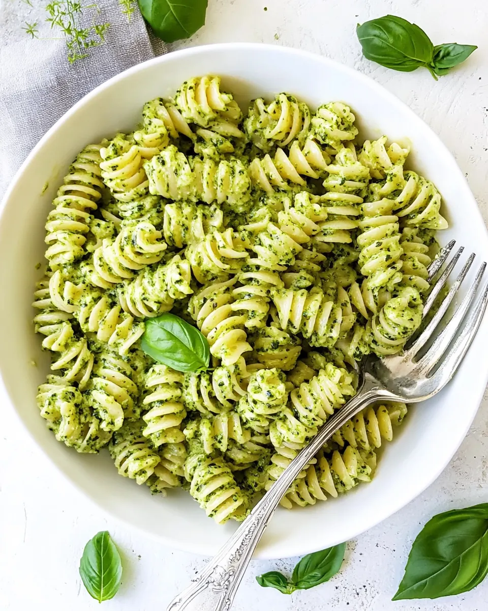 Super Easy Homemade Pesto Pasta