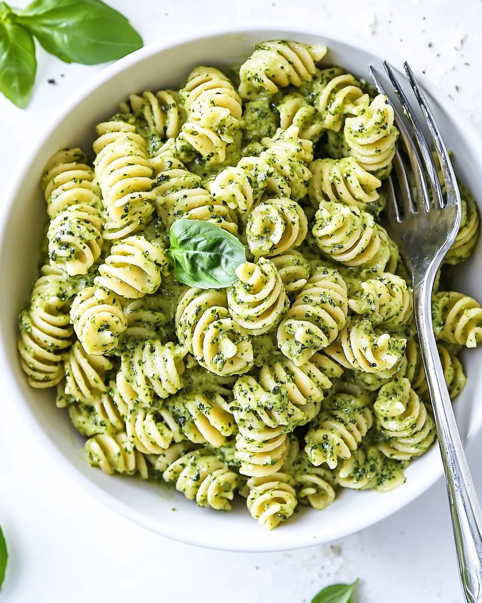Super Easy Homemade Pesto Pasta