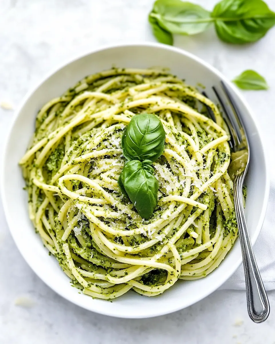 Super Easy Homemade Pesto Pasta