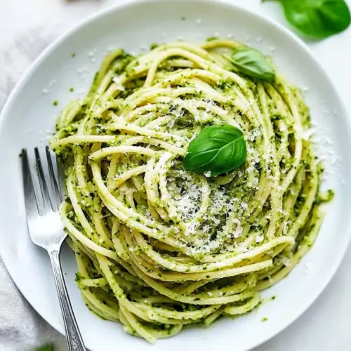 Super Easy Homemade Pesto Pasta