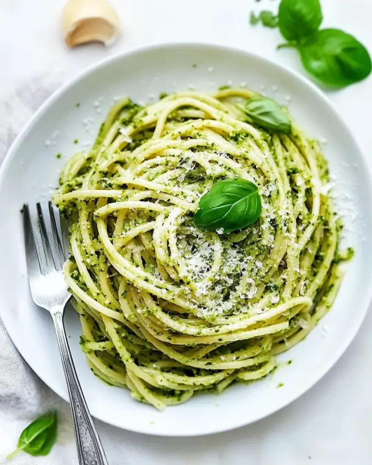 Super Easy Homemade Pesto Pasta