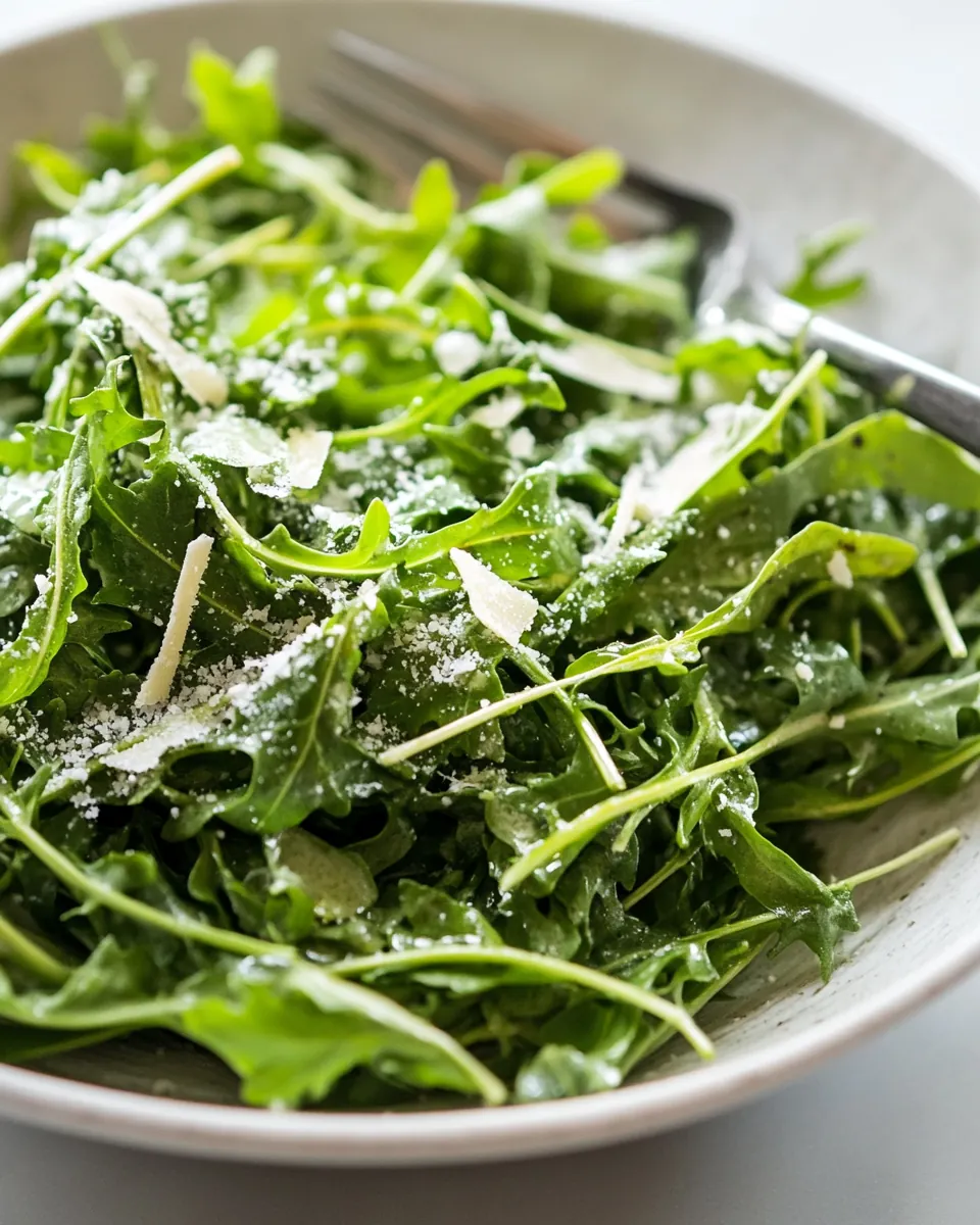 Super Simple Parmesan Arugula Salad