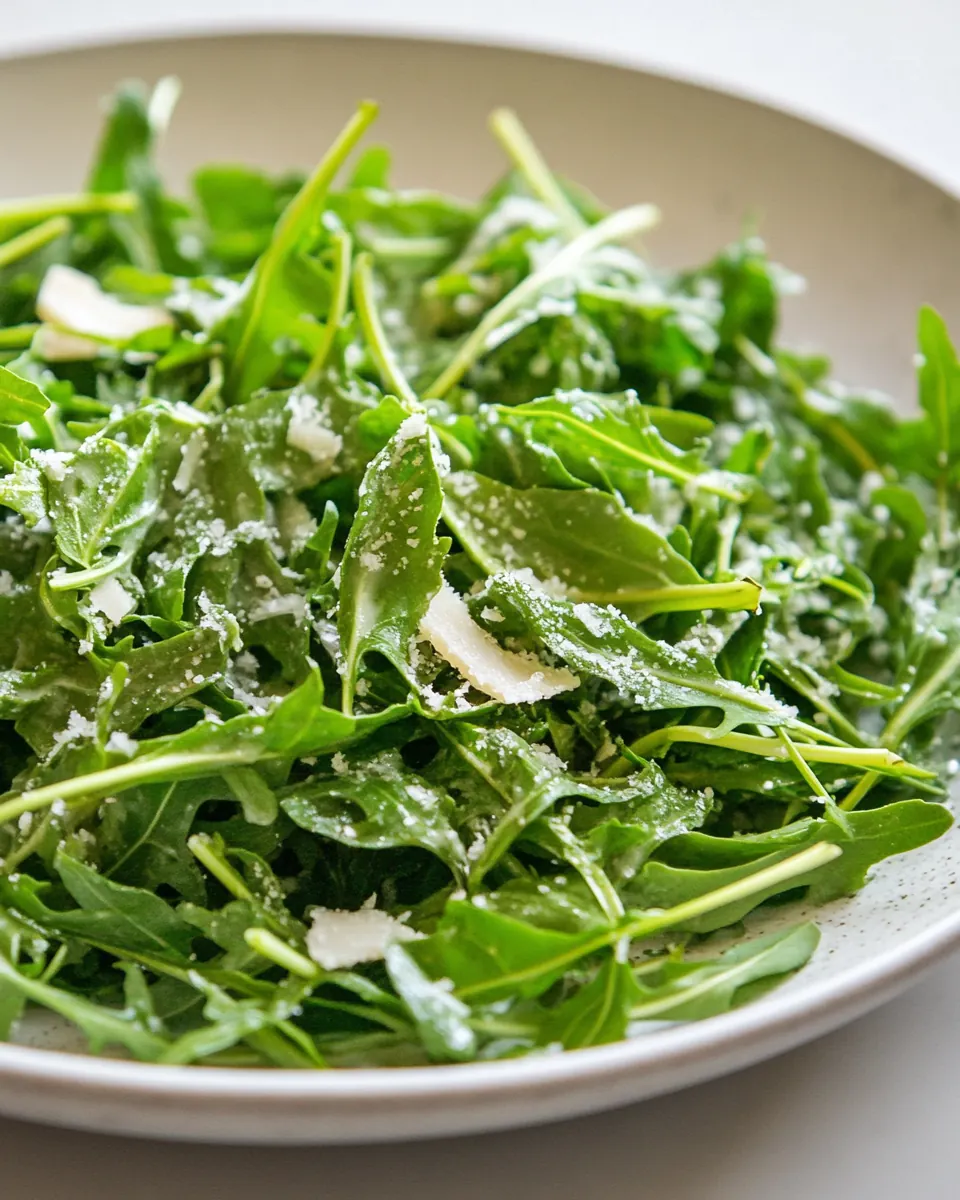 Super Simple Parmesan Arugula Salad