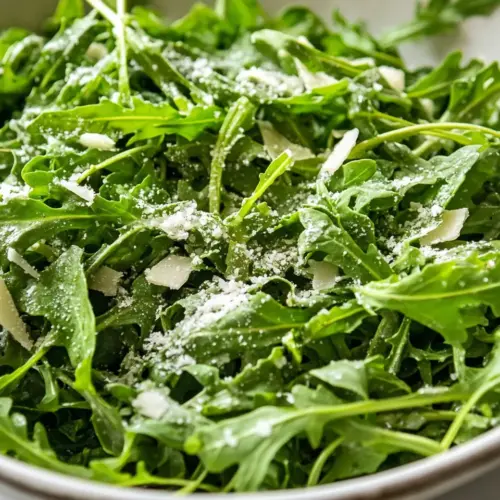 Super Simple Parmesan Arugula Salad