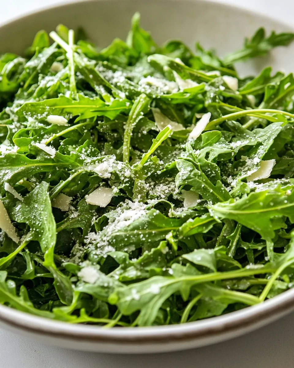 Super Simple Parmesan Arugula Salad