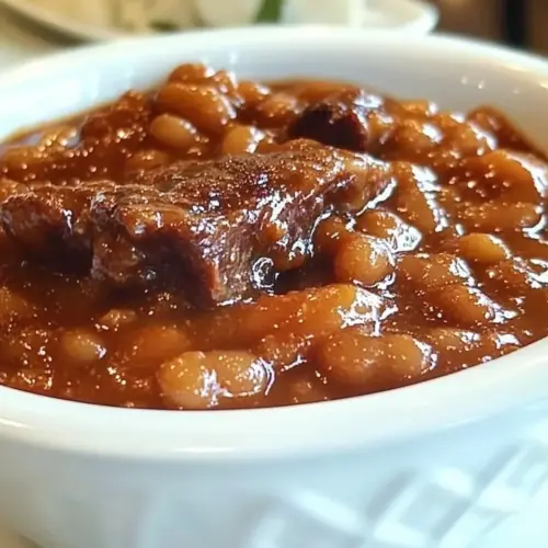 Sweet and Spicy Brisket Baked Beans