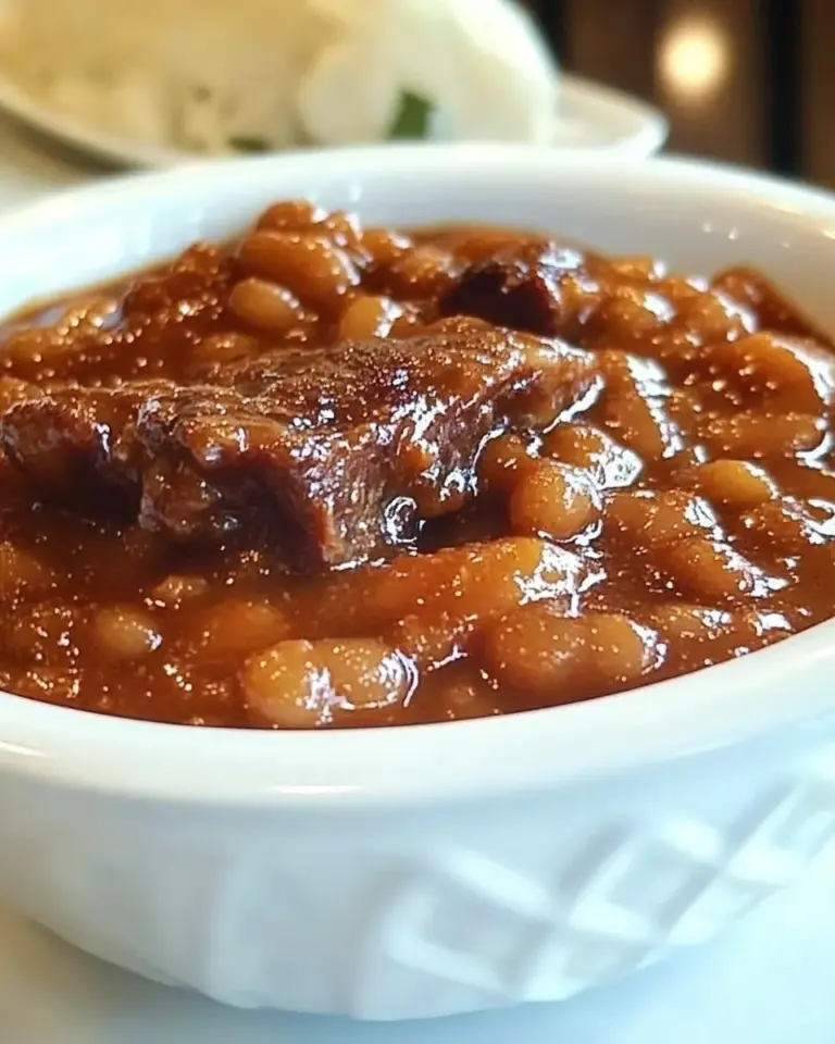 Sweet and Spicy Brisket Baked Beans