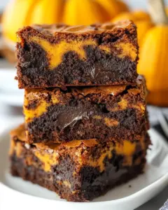 Swirled Pumpkin Brownies