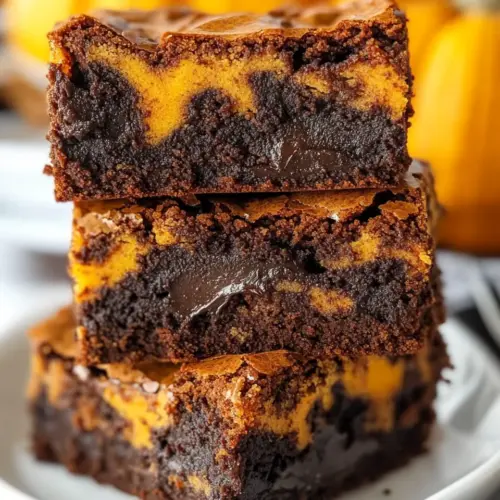 Swirled Pumpkin Brownies