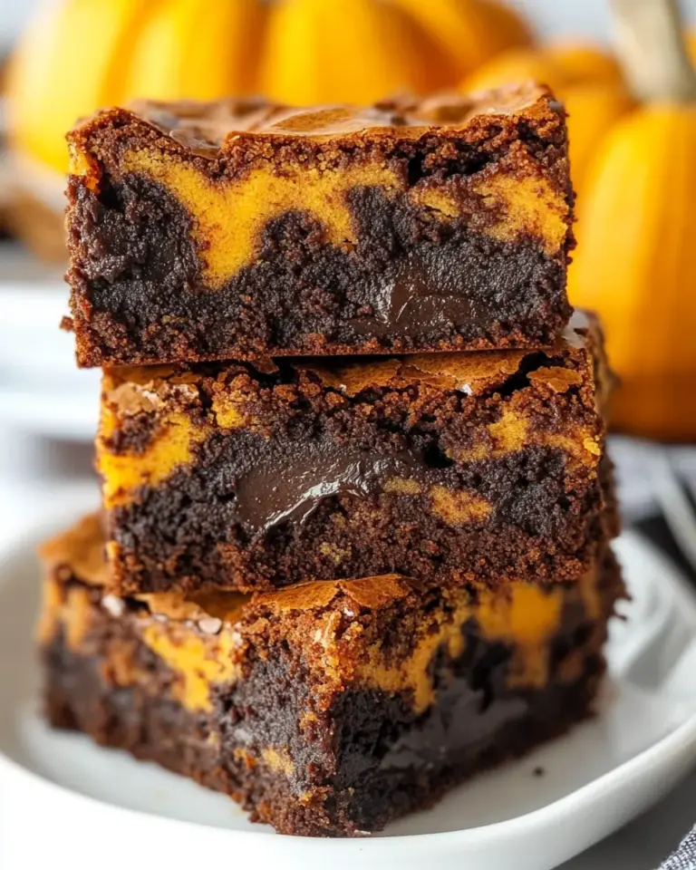 Swirled Pumpkin Brownies
