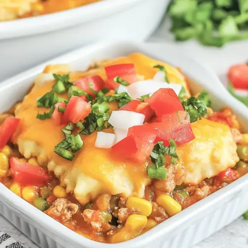 Taco Pierogi Casserole