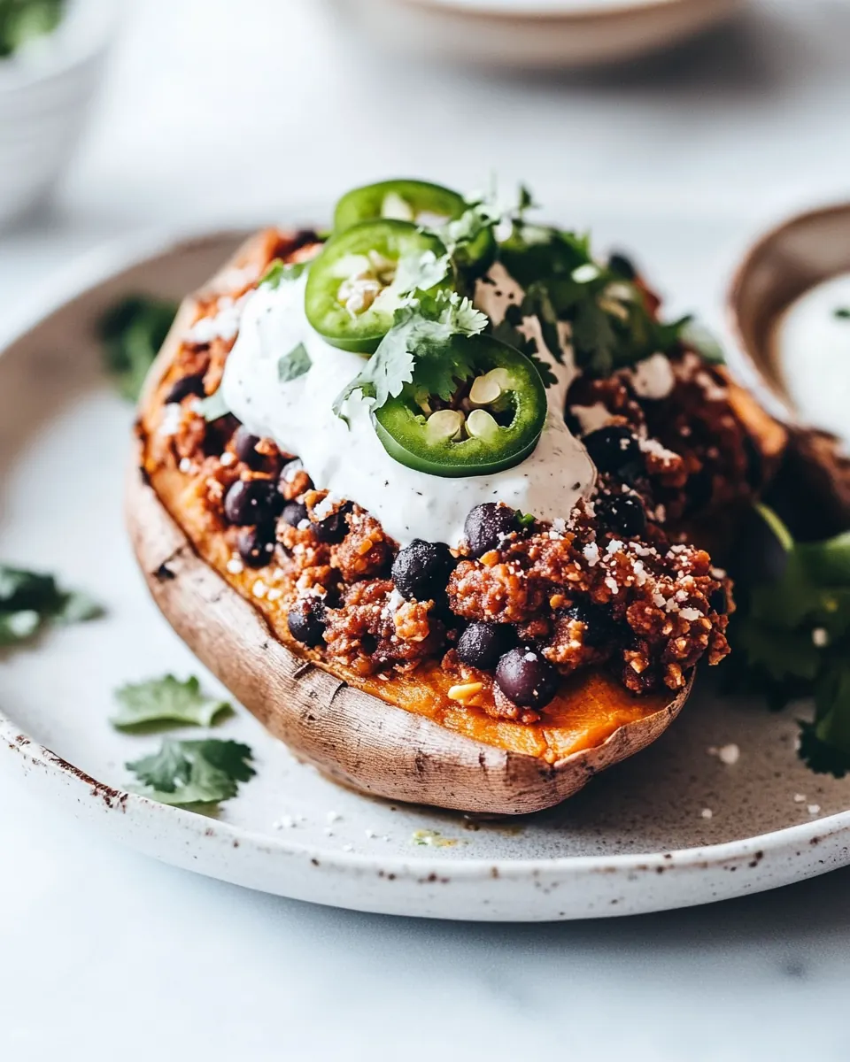 Taco Stuffed Sweet Potatoes