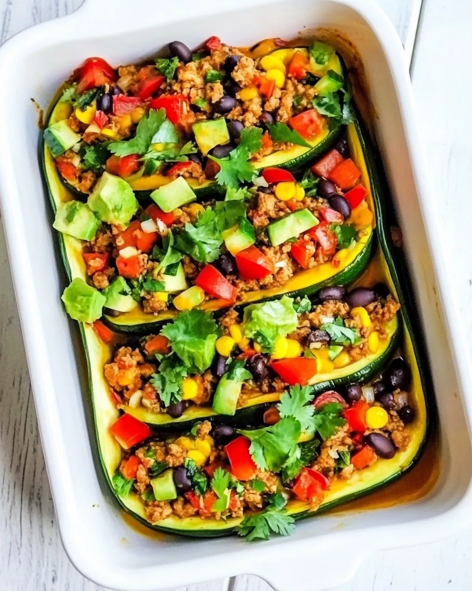 Taco Stuffed Zucchini Boats