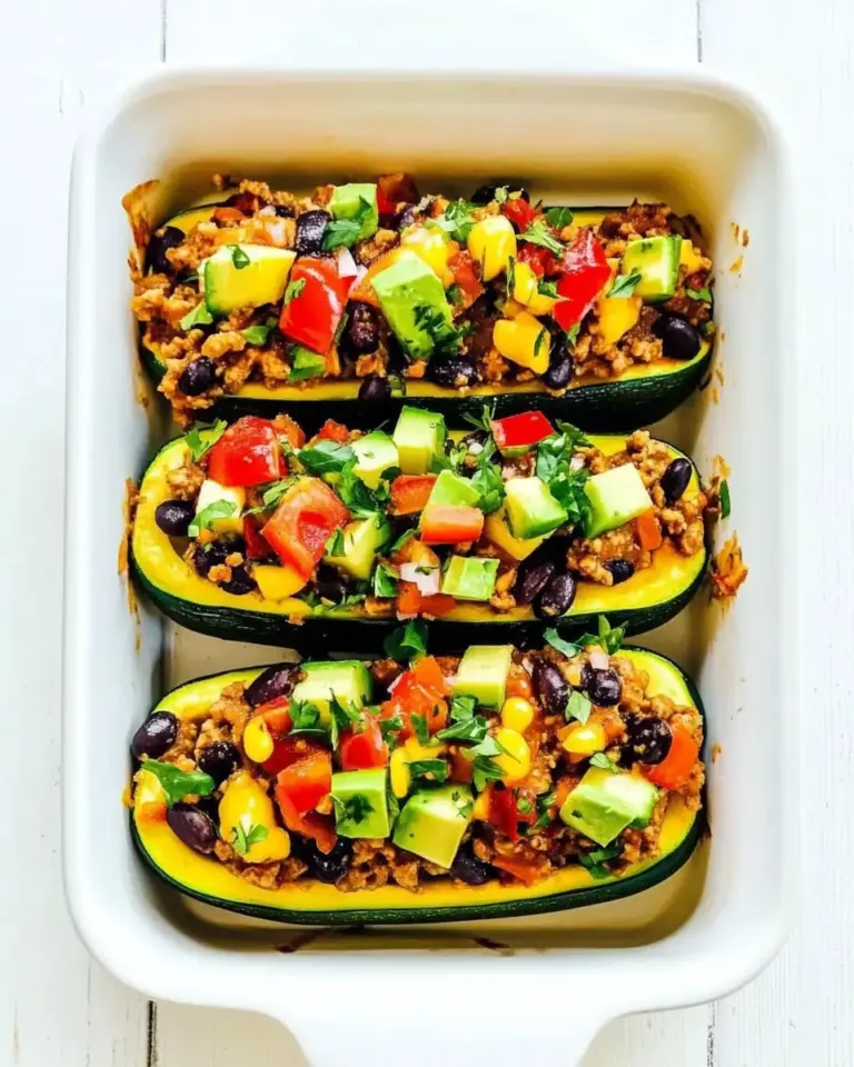 Taco Stuffed Zucchini Boats