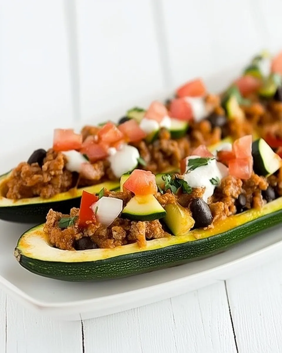 Taco Zucchini Boats