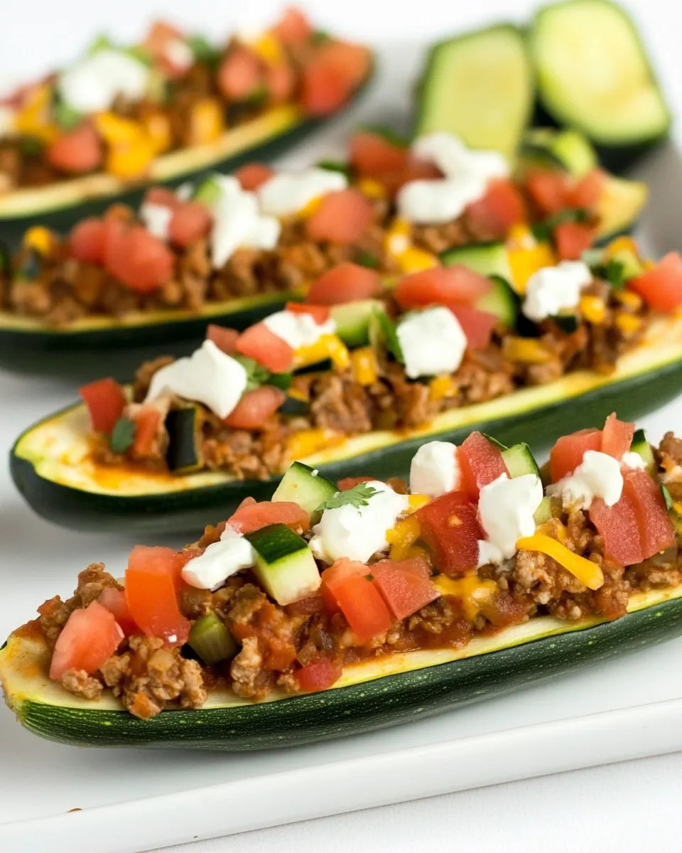 Taco Zucchini Boats